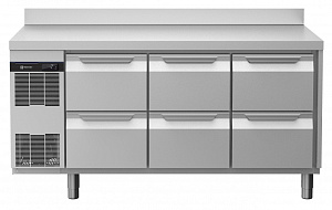 Electrolux Professional EK3R3BBBH Digital Undercounter ecostore HP Concept Refrigerated Counter - 6 Drawers with Splashback (60Hz) (Code 710259)