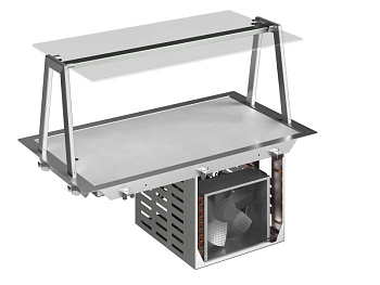 Drop-In Refrigerated quartz surface - 3GN with A overshelf (Code 341169)