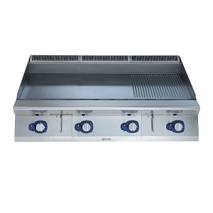 Electrolux Professional E9IIMAAOMIA GAS FRY TOP HP SMOOTH+RIBBED 1200MM - SCRATCH RESISTANT NITROCHROME3 (CODE 391407)