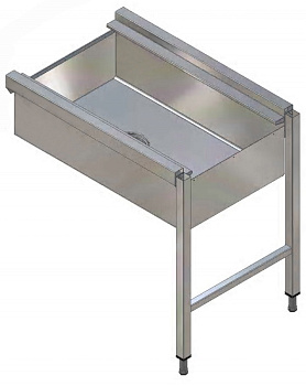 SLIDE CONVEYOR WITH DEEP BASIN, 800MM (Code 865016)