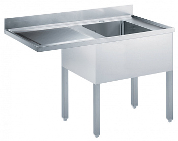 Standard Preparation 1200 mm Soaking Sink for Dishwasher with 1 Bowl (Code 133194)