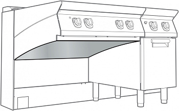 Electrolux Professional UNDP12007 UNTERE ABDECKBLENDE 1200 MM SERIE 700 (Code 206329)