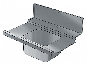 Electrolux Professional BHHPIB10R ZUL.DECKPL.+BECKEN R>L 1000-HAUBENMA. (Code 865317)