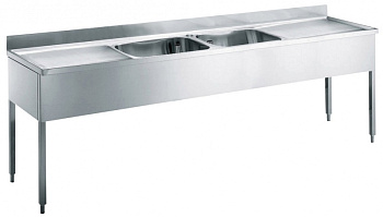 SINK UNIT 2 BOWLS & 2 DRAINERS 2400 MM (132365)