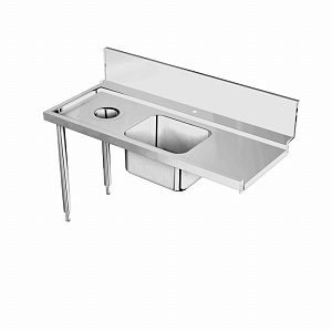 Electrolux Professional BHRPTBH16L0 Handling System for Rack Type Pre-wash Table with Sink and Scrape Hole, Left to Right, 1600mm (Code 865426)