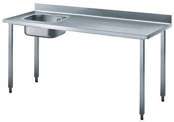 WORK TABLE  WITH L/H BOWL+UPSTAND 1800MM (132407)