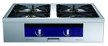 Modular Cooking Range Line thermaline 90 - 4-Burner Gas Top with Ecoflam, 2 Sides (Town Gas) (Code 593317)
