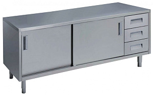 Electrolux Professional MTA2000DXP TABLE W/3 R/H DRAWERS+2 SLIDING D.2000MM (132692)