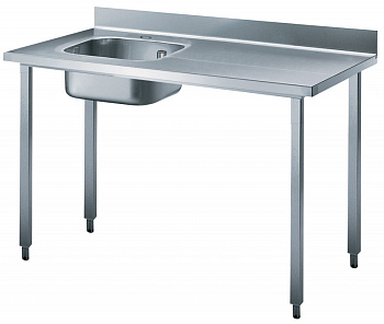 Eco Preparation 1200 mm Work Table with Upstand - Left Bowl (Code 132853)