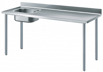 Premium Preparation 1800 mm Work Table with Upstand - Left Bowl (Code 133064)