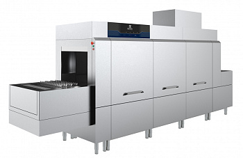 Warewashing Flight type dishwasher, 1 tank, 5200 dishes/h, electric, 950mm loading, 1300mm unloading, 1dryer (Code 520708)