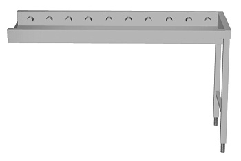Handling System for Dishwasher Short roller conveyors with end plate (Code 863016)