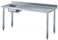 Electrolux Professional BTD18L7 WORK TABLE  WITH L/H BOWL+UPSTAND 1800MM (Code 132645)