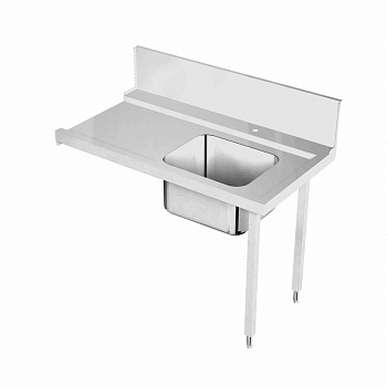 Handling System for Rack Type Pre-wash Table with Sink Right to Left, 1300mm (Code 865406)