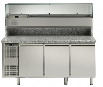 Electrolux Professional RCSH3D KÜHLTISCH MIT VITRINE, 3 TÜREN (Code 727150)
