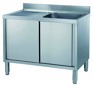 Electrolux Professional ML1S1217LN Eco Preparation 1200 mm Cupboard Sink with 1 Bowl (Code 132917)
