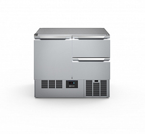 Electrolux Professional SAL25N12 Digital Undercounter Compact Refrigerated Counter - 250lt, 1 Door, 2 Drawers no worktop (R290) (Code 725105)