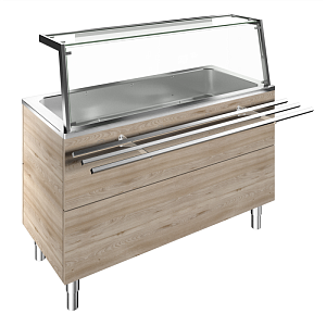 Electrolux Professional F03H4AF01W BAIN-MARIE, AIR VENTILATED, 4GN H=900MM OVERSHELF W/LED LIGHTS (CODE 322083)
