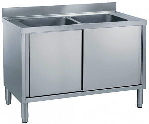 Electrolux Professional ML2S1417 SPÜLENSCHRANK, 2 BECKEN 500X500, 1400 MM (Code 133043)