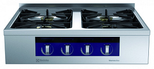 Electrolux Professional MCGHABJOVO Modular Cooking Range Line thermaline 90 - 4-Burner Gas Top, 1 Side, Backsplash (Town Gas) (Code 593310)
