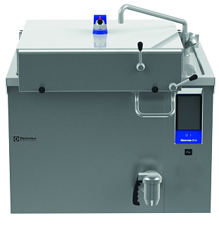 Electrolux Professional PPEN30ELEM Thermaline Elektro Rechteck-Druckkochkessel, 300lt für Hygienesockelaufstellung mit Aufkantung & Mischbatterie (Code 586687)