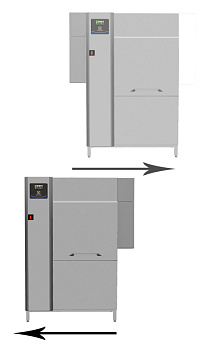 Warewashing green&clean dual rinse rack type dishwasher, 150 racks/hour, electric, 60Hz (Marine) (Code 535127)