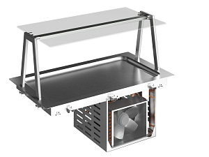 Electrolux Professional D14C3O Drop-In Drop-in refrigerated stainless steel surface (3 GN container capacity) with A overshelf (Code 341172)