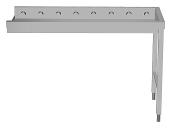 Handling System for Dishwasher Short roller conveyors with end plate (Code 863015)