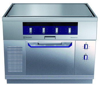 Modular Cooking Range Line thermaline 90 - 4 Zone Electric Solid Top on Oven, 1 Side-Ecotop H=700-Marine (Code 589884)
