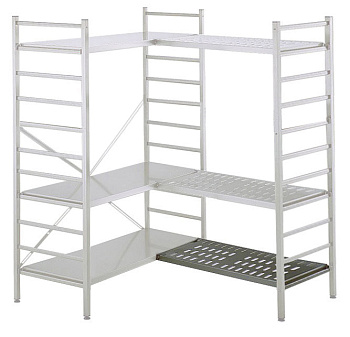 LOUVERED SHELF 304AISI SS1000x600x1800mm (132721)