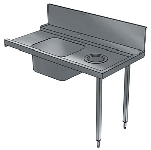Electrolux Professional BHRPTBH14R PREWASH TABLE+BOWL+HOLE R>L 1400-RACK T. (Code 865324)