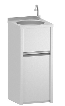 Electrolux Professional NHWSB40 Standard Vorbereitung Freistehendes Handwaschbecken mit Ablaufgehäuse, kniebetätigt, 1 Becken, Mischbatterie und Ablaufloch (Code 132954)