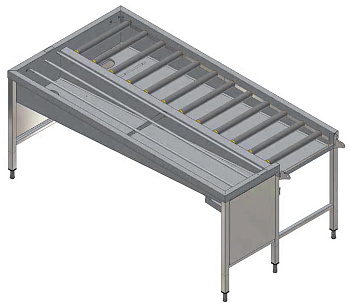 MANUAL SORT.TABLE,5BASK,R&gt L,2640MM-SIDE (Code 865084)