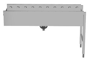 Electrolux Professional HSSRDB15 Handling System for Dishwasher Short roller conveyors with deep basin (Code 863070)