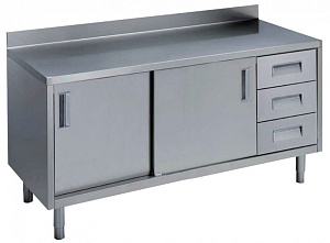 Electrolux Professional MTA1610DXP TABLE+UPST. 3 R/H DRAW.+2 SLIDING D.1600 (132695)