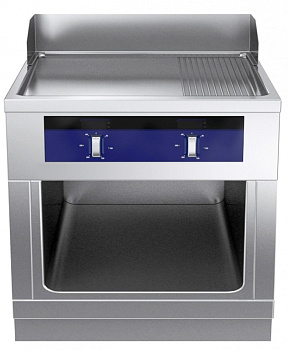 EL.FRYTOP,MIXED PL,1-S,BSPL,800X800X800H (Code 588407)