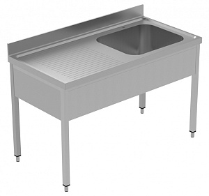 Electrolux Professional GLG1416SXE 1-BECKENSPÜLE TROPFFLÄCHE LINKS 1400 MM (Code 134065)