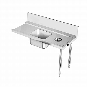 Electrolux Professional BHRPTBH16R0 Handling System for Rack Type Pre-wash Table with Sink and Scrape Hole, Right to Left, 1600mm (Code 865425)