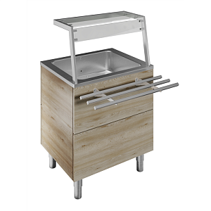 Electrolux Professional F11C2AF01W REFRIGERATED WELL, STATIC WITH FAN, 2GN H=900MM OVERSHELF W/LED LIGHTS (CODE 322093)
