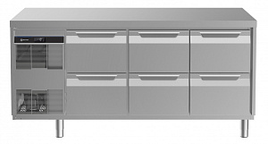 Electrolux Professional EK3FBBBBH Digital Undercounter ecostore HP Concept Freezer Counter - 6x1/2 Drawers (60Hz) (Code 710385)