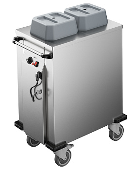 Service Trolleys Heated Plate Dispenser Trolley, 2 cylinders - Ø180-240 mm (Code 341183)