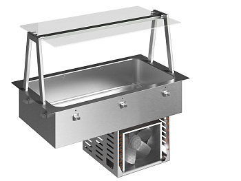 Drop-In Drop-in refrigerated well, static (3 GN container capacity) with A overshelf (Code 341178)