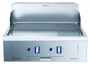 Electrolux Professional MBHOBBHOVO Modular Cooking Range Line thermaline 85 - Full Module Gas Fry Top with Mixed Plate, 1 Side with Backsplash (Town Gas) (Code 593111)