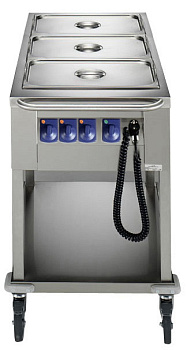 Electrolux Professional MDBM33 BAIN-MARIE WAGEN, OFFEN, 3BECKEN - 3GN (Code 342104)