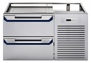 Electrolux Professional MC6HDAJOBO Modular Cooking Range Line thermaline 90 - 1000 mm Ref-freezer Base with 2 drawers, 1 Side, H=550 (R290) (Code 589680)