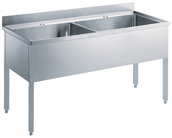 SOAKING SINK UNIT 2 BOWLS 800X500 MM (132699)