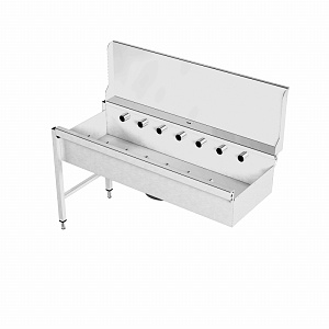 Electrolux Professional HSSRDB15SB Handling System for Dishwasher Short roller conveyors with deep basin and splashback (Code 863076)
