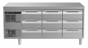 Electrolux Professional EK3FBCCCH Digital Undercounter ecostore HP Concept Freezer Counter - 9x1/3 Drawers (60Hz) (Code 710386)