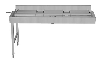 Handling System for Rack Type Automatic Sorting Table Pass Thru, Dishwashing Driven with 3 Baskets - left to Right, 1620mm (Code 865468)