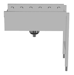 Electrolux Professional HSSRDB9 Handling System for Dishwasher Short roller conveyors with deep basin (Code 863065)